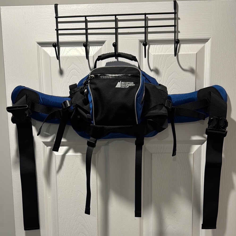 MEC Black and Blue Belt Bag with Adjustable Straps